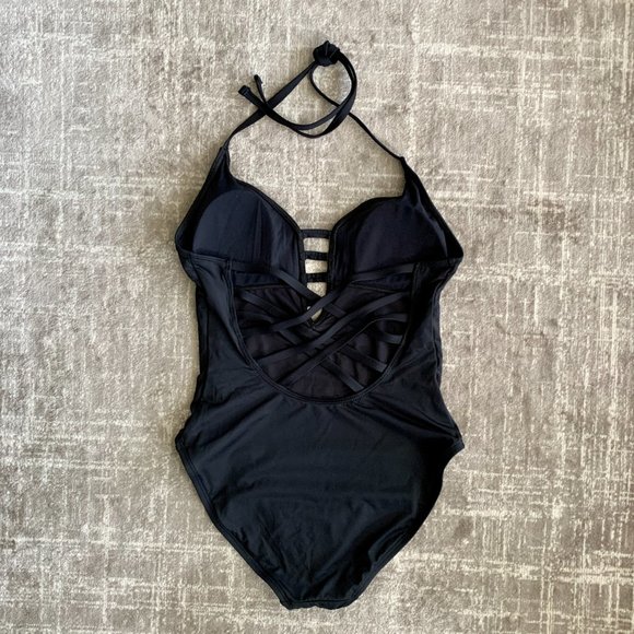 NWOT Black One Piece Swimsuit - Picture 3 of 4